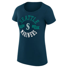 Seattle Mariners G-III 4Her by Carl Banks Women's Super-Slim Fit Lightweight City Graphic T-Shirt Navy