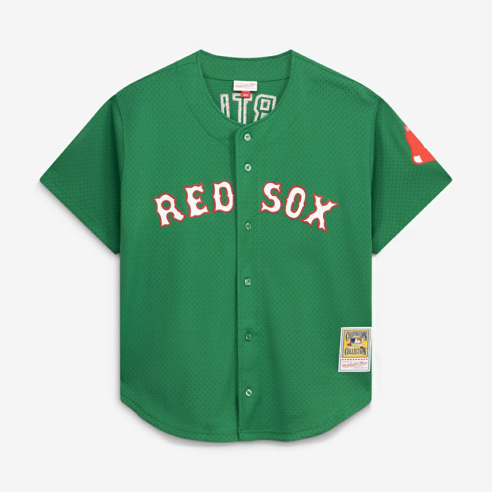 David Ortiz Boston Red Sox Cooperstown Collection Mesh Batting Practice Jersey - Kelly Green