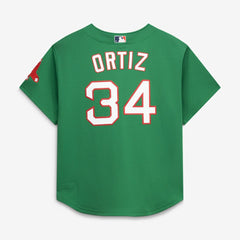 David Ortiz Boston Red Sox Cooperstown Collection Mesh Batting Practice Jersey - Kelly Green