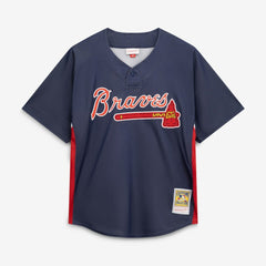 John Smoltz Atlanta Braves Authentic Batting Practice Jersey Navy | Mitchell & Ness