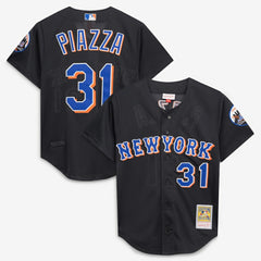 Mike Piazza New York Mets Cooperstown Collection 2000 Batting Practice Jersey Black | Mitchell & Ness
