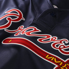 Chipper Jones Atlanta Braves Authentic Batting Practice Jersey Navy | Mitchell & Ness