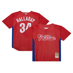 Roy Halladay Philadelphia Phillies Authentic Batting Practice Jersey - Red