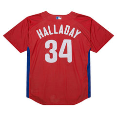 Roy Halladay Philadelphia Phillies Authentic Batting Practice Jersey - Red