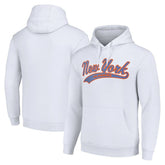 New York Islanders Starter Tailsweep Fleece Tri-Blend Pullover Hoodie White
