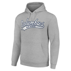Columbus Blue Jackets Starter Tailsweep Fleece Tri-Blend Pullover Hoodie Heather Gray
