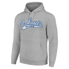 St. Louis Blues Starter Tailsweep Fleece Tri-Blend Pullover Hoodie Heather Gray