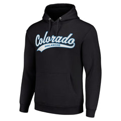 Colorado Avalanche Starter Tailsweep Fleece Tri-Blend Pullover Hoodie Black