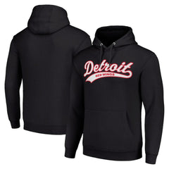Detroit Red Wings Starter Tailsweep Fleece Tri-Blend Pullover Hoodie Black