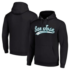 San Jose Sharks Starter Tailsweep Fleece Tri-Blend Pullover Hoodie Black