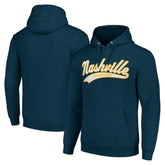 Nashville Predators Starter Tailsweep Fleece Tri-Blend Pullover Hoodie Navy