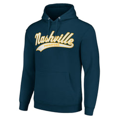 Nashville Predators Starter Tailsweep Fleece Tri-Blend Pullover Hoodie Navy