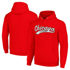 Chicago Blackhawks Starter Tailsweep Fleece Tri-Blend Pullover Hoodie Red