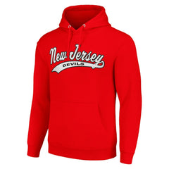 New Jersey Devils Starter Tailsweep Fleece Tri-Blend Pullover Hoodie Red