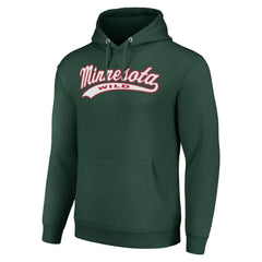 Minnesota Wild Starter Tailsweep Fleece Tri-Blend Pullover Hoodie Green