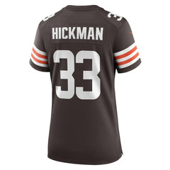 Ronnie Hickman Cleveland Browns Women's Team Game Jersey - Brown