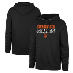 San Francisco Giants Base Slide Headline Pullover Hoodie Black | 47 brand
