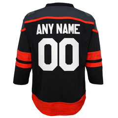 Carolina Hurricanes Youth Home Replica Custom Jersey Black