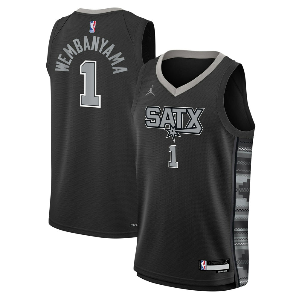 Victor Wembanyama San Antonio Spurs Jordan Brand Youth Swingman Jersey - Statement Edition - Black sale