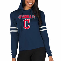 Cleveland Guardians Concepts Sport Women's Marathon Lightweight Lounge Pullover Hoodie Navy