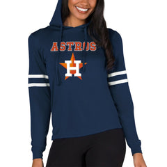 Houston Astros Concepts Sport Women's Marathon Lightweight Lounge Pullover Hoodie Navy