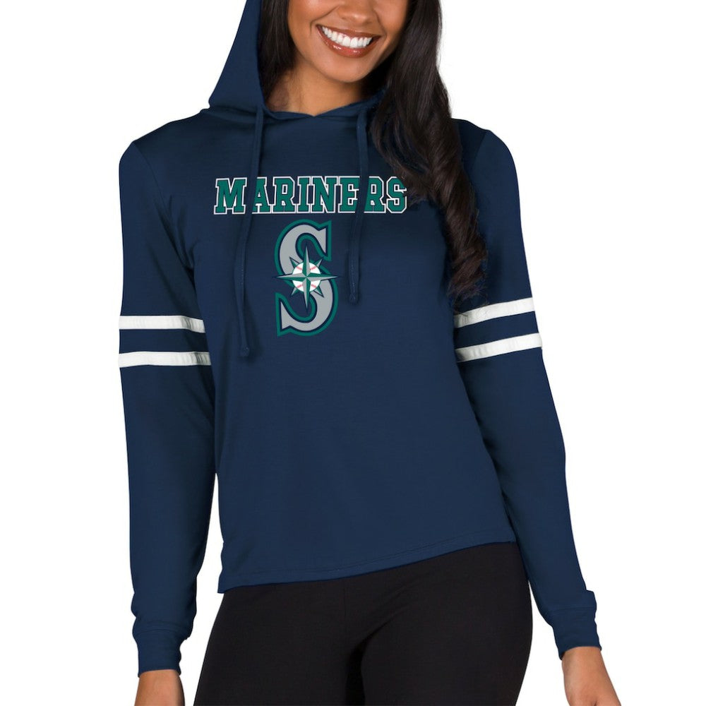 Seattle Mariners Concepts Sport Women's Marathon Lightweight Lounge Pullover Hoodie Navy