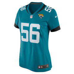 Yasir Abdullah Jacksonville Jaguars Women's Team Game Jersey - Teal