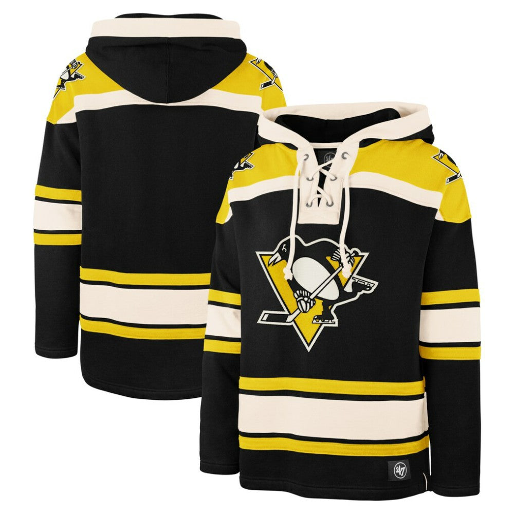 Pittsburgh Penguins '47 Big & Tall Superior Lacer Pullover Hoodie Black