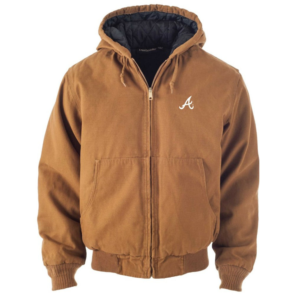 Atlanta Braves Dunbrooke Dakota Work Full-Zip Hoodie Jacket Brown