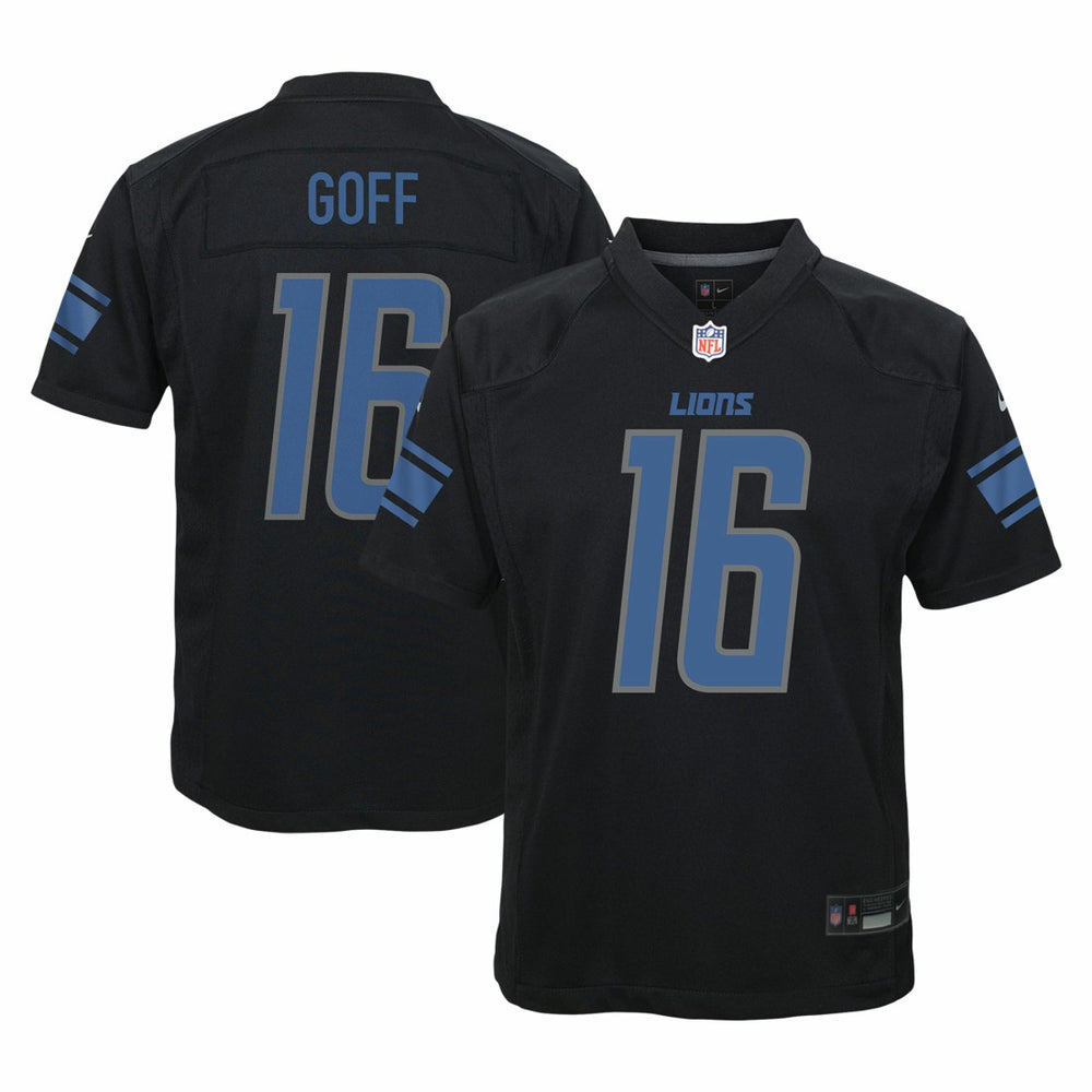 Jared Goff Detroit Lions Youth Game Jersey - Black