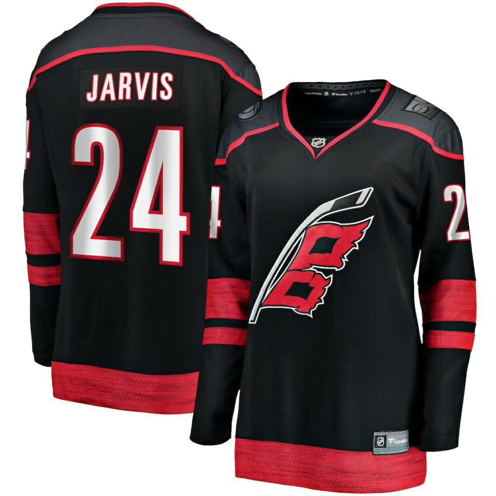 Seth Jarvis Carolina Hurricanes Fanatics Women's Home Breakaway Player Jersey Black