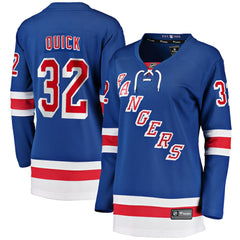 Jonathan Quick New York Rangers Fanatics Women's Home Breakaway Player Jersey Blue