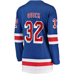 Jonathan Quick New York Rangers Fanatics Women's Home Breakaway Player Jersey Blue