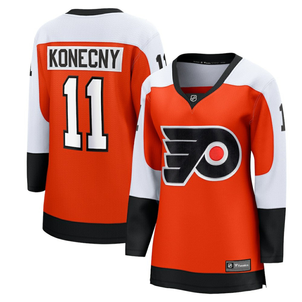 Travis Konecny Philadelphia Flyers Fanatics Women's Home Breakaway Player Jersey Orange
