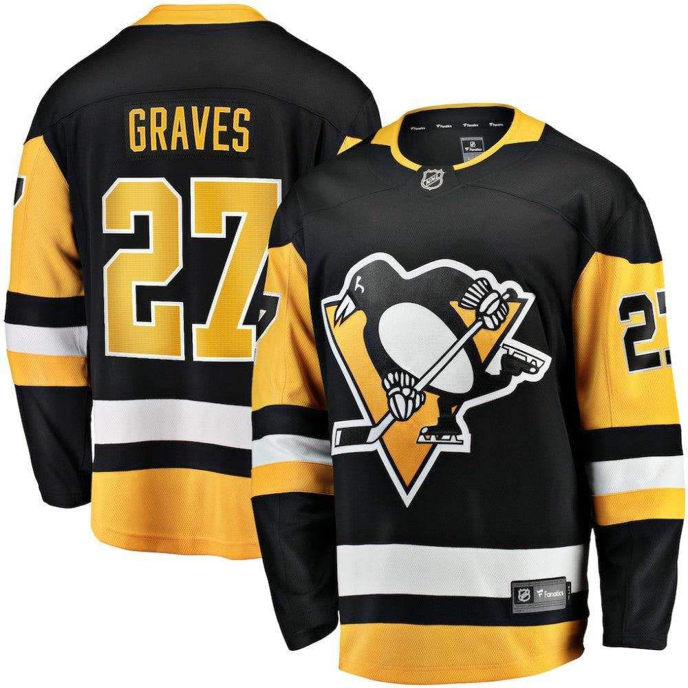 Ryan Graves Pittsburgh Penguins Fanatics Home Breakaway Jersey Black