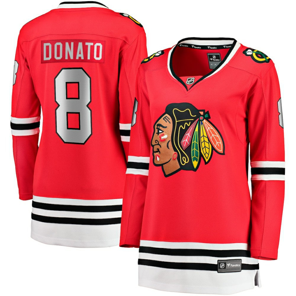Ryan Donato Chicago Blackhawks Fanatics Women's Home Breakaway Player Jersey Red