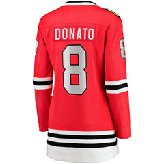 Ryan Donato Chicago Blackhawks Fanatics Women's Home Breakaway Player Jersey Red