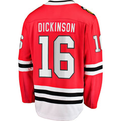 Jason Dickinson Chicago Blackhawks Fanatics Home Breakaway Jersey Red
