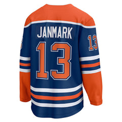 Mattias Janmark Edmonton Oilers Fanatics Home Breakaway Jersey Royal