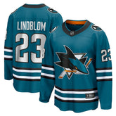 Oskar Lindblom San Jose Sharks Fanatics Home Breakaway Jersey Teal