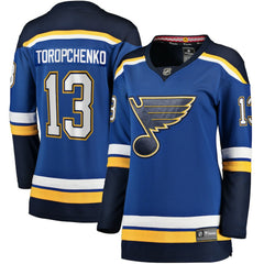 Alexey Toropchenko St. Louis Blues Fanatics Women's Home Breakaway Player Jersey Blue
