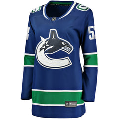 Teddy Blueger Vancouver Canucks Fanatics Women's Home Breakaway Player Jersey Blue