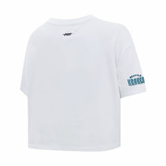 Seattle Kraken Pro Standard Women's Boxy Script Tail Cropped T-Shirt White