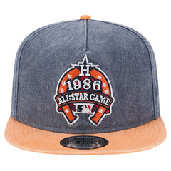 Houston Astros 1986 MLB All-Star Game Pigment Dye Golfer Snapback Hat Navy/Orange | New Era
