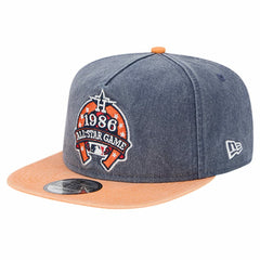 Houston Astros 1986 MLB All-Star Game Pigment Dye Golfer Snapback Hat Navy/Orange | New Era