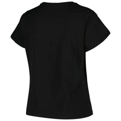 Pittsburgh Penguins Profile Women's Plus Size Arch Over Logo T-Shirt Black