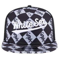 Chicago White Sox Seeing Diamonds A-Frame Trucker 9FIFTY Snapback Hat Black | New Era