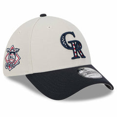 Colorado Rockies 2024 Fourth of July 39THIRTY Flex Hat Khaki/Black | New Era