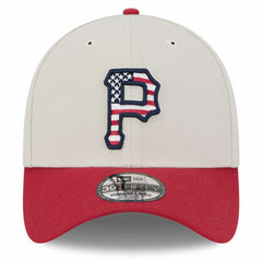 Pittsburgh Pirates 2024 Fourth of July 39THIRTY Flex Hat Khaki/Red | New Era