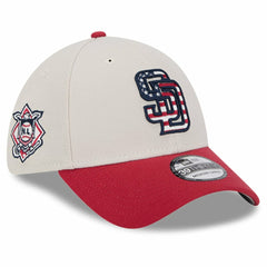 San Diego Padres 2024 Fourth of July 39THIRTY Flex Hat Khaki/Red | New Era